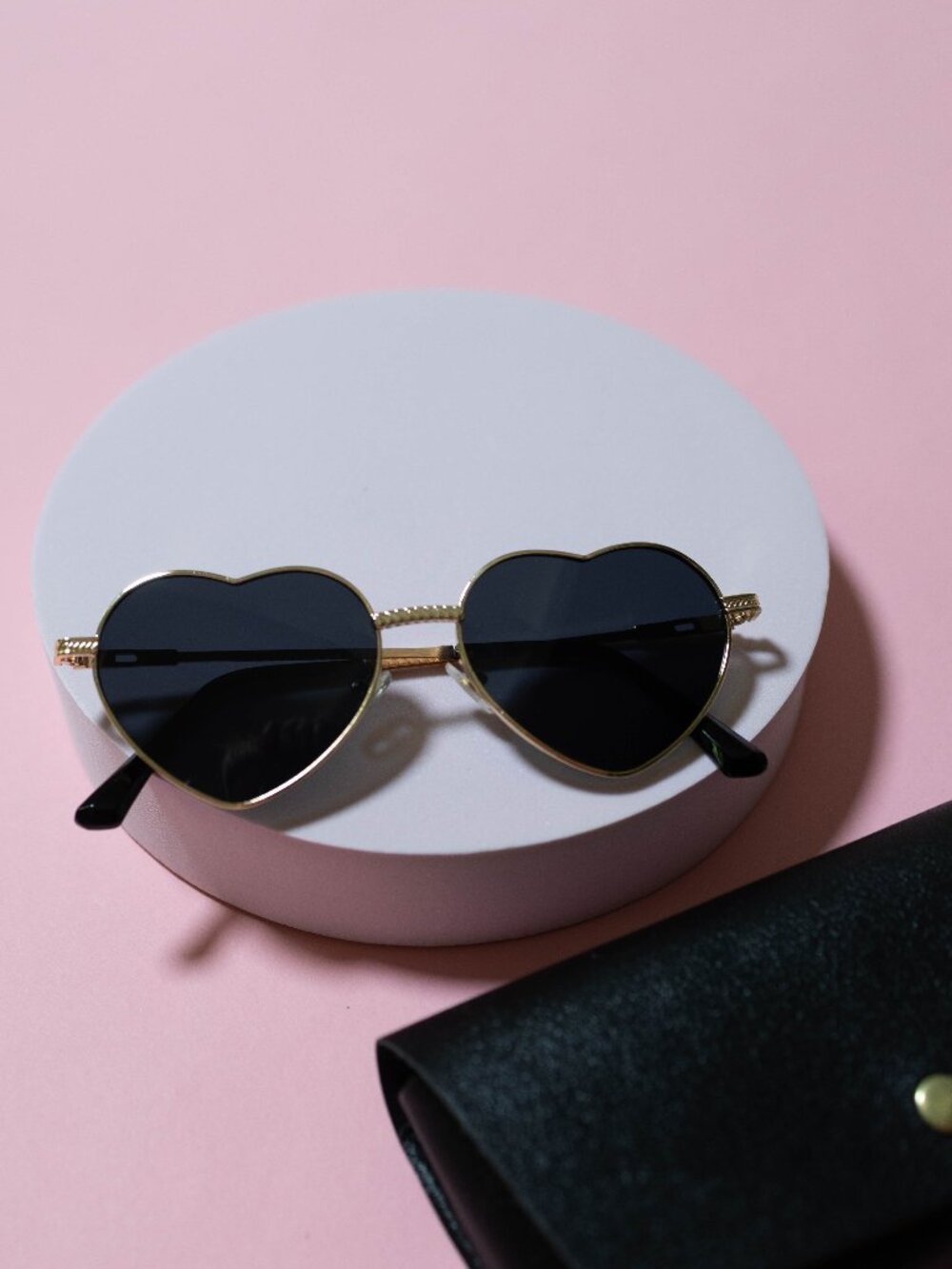 Gold Heart Sunglasses
